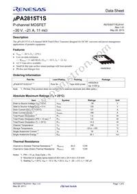 UPA2815T1S-E2-AT Datasheet Cover