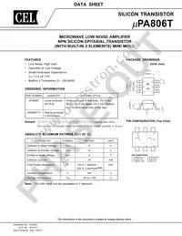 UPA806T-A Datasheet Cover