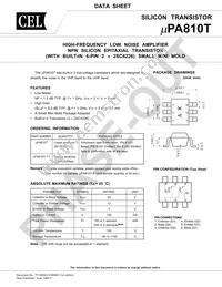 UPA810T-A Datasheet Cover
