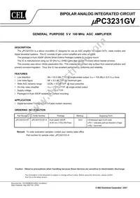 UPC3231GV-E1-A Datasheet Cover
