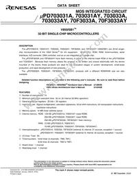UPD70F3033AGC-8EU-A Datasheet Page 3