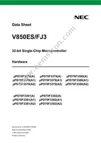 UPD70F3378M2GJA-GAE-AX Datasheet Cover