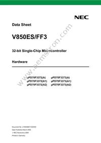 UPD70F3611M2GBA-GAH-AX Datasheet Cover