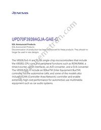 UPD70F3939AGJA-GAE-G Datasheet Cover