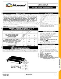 UPS1040CTE3 Datasheet Cover