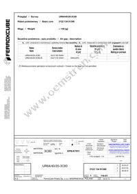 UR64/40/20-3C80 Datasheet Cover