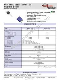 USR2C-7K5B8 Datasheet Cover