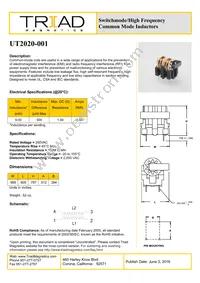 UT2020-001 Datasheet Cover