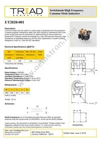 UT2020-002 Datasheet Cover