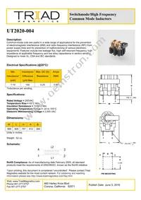 UT2020-004 Datasheet Cover