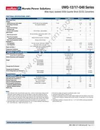UWQ-12/17-Q48P-C Datasheet Page 4