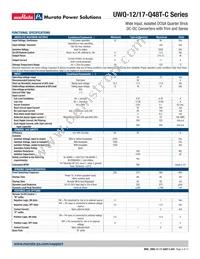 UWQ-12/17-Q48PTB9-C Datasheet Page 3