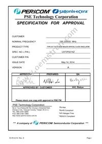 UX72F6214Z Datasheet Cover