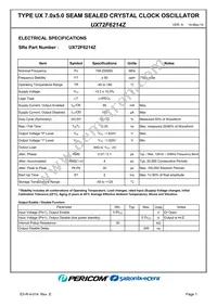 UX72F6214Z Datasheet Page 3