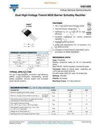 V40100K-E3/4W Datasheet Cover