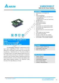 V48SC05017NRFA Datasheet Cover