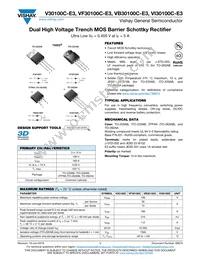 VB30100C-E3/8W Datasheet Cover