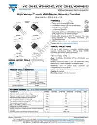 VB30100S-E3/4W Datasheet Cover