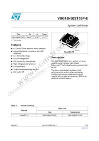 VBG15NB22T5TR-E Datasheet Cover