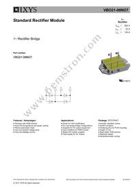 VBO21-08NO7 Datasheet Cover