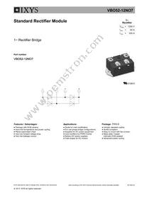 VBO52-12NO7 Datasheet Cover