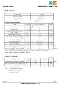 VCDG1111C-4BY3C-TR Datasheet Page 3
