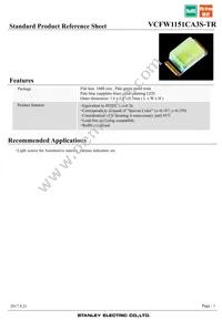 VCFW1151CA3S-TR Datasheet Cover