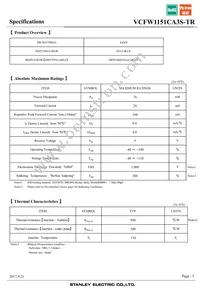 VCFW1151CA3S-TR Datasheet Page 3