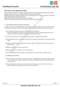 VCFW1151CA3S-TR Datasheet Page 12