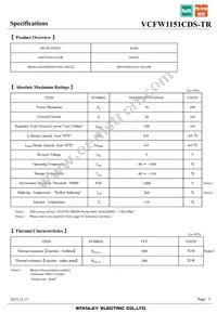 VCFW1151CDS-TR Datasheet Page 3