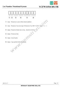 VCFW1151CDS-TR Datasheet Page 22