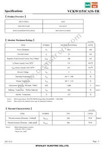 VCKW1151CA3S-TR Datasheet Page 3