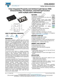 VCNL40303X01-GS18 Datasheet Cover