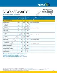 VCO-530TC Datasheet Cover