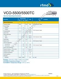VCO-5500TC Datasheet Cover