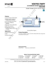 VCO793-750TY Datasheet Cover