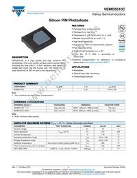 VEMD5510C-GS15 Datasheet Cover