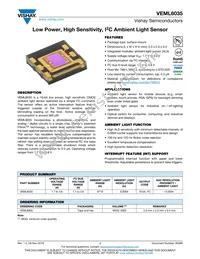 VEML6035 Datasheet Cover