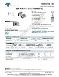 VESD03A1C-HD1-GS08 Datasheet Cover