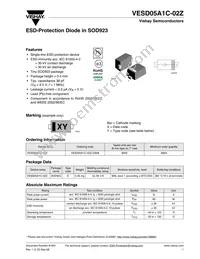 VESD05A1C-02Z-GS08 Datasheet Cover