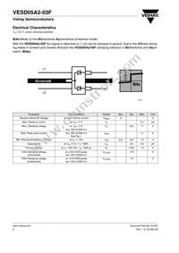 VESD05A2-03F-GS08 Datasheet Page 2