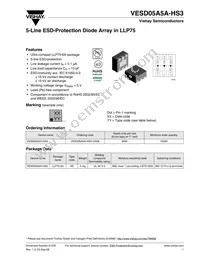 VESD05A5A-HS3-GS08 Datasheet Cover