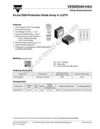 VESD05A6-HA3-GS08 Datasheet Cover