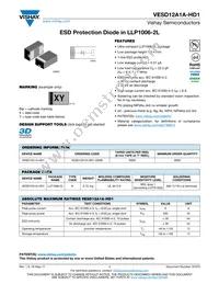 VESD12A1A-HD1-GS08 Datasheet Cover