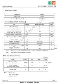 VFHA1111C-3BZ2C-TR Datasheet Page 3