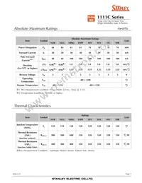 VFY1111C-4BY3D-TR Datasheet Page 3