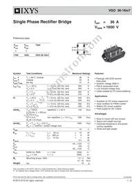 VGO36-16IO7 Datasheet Cover