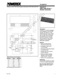 VLA502-01 Datasheet Cover