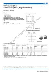 VLC5045T-6R8M Datasheet Cover