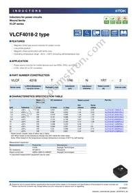 VLCF4018T-1R6N1R7-2 Datasheet Cover